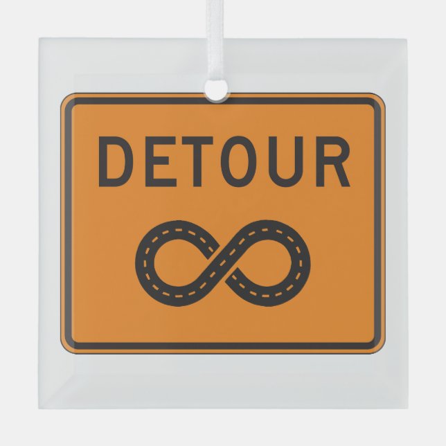Ornement En Verre Infinite Detours Sign Cycling (Recto)