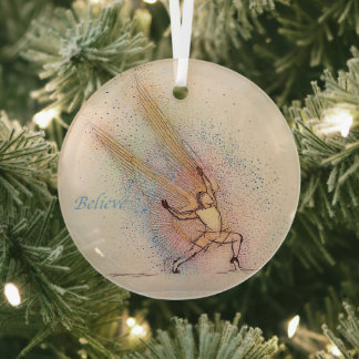 Ornement En Verre Inspiration Angel - Verre rond Inspiration