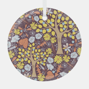 Ornement En Verre Jardins, fleuris, pommier motif