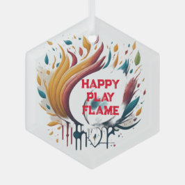 Ornement En Verre Jouer à la conception de flamme