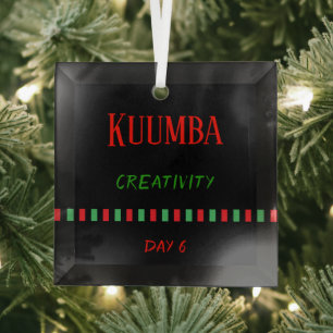 Ornement En Verre Jour 6 Kuumba Principe Kwanzaa