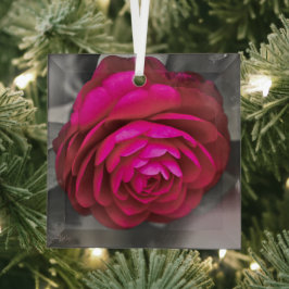 Ornement En Verre La Camellia Rosy
