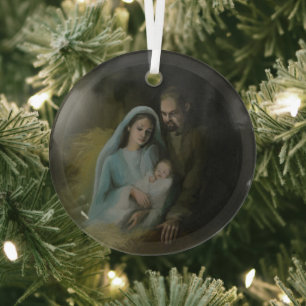 Ornement En Verre La Sainte Famille