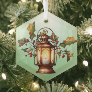 Ornement En Verre lanterne de Noël