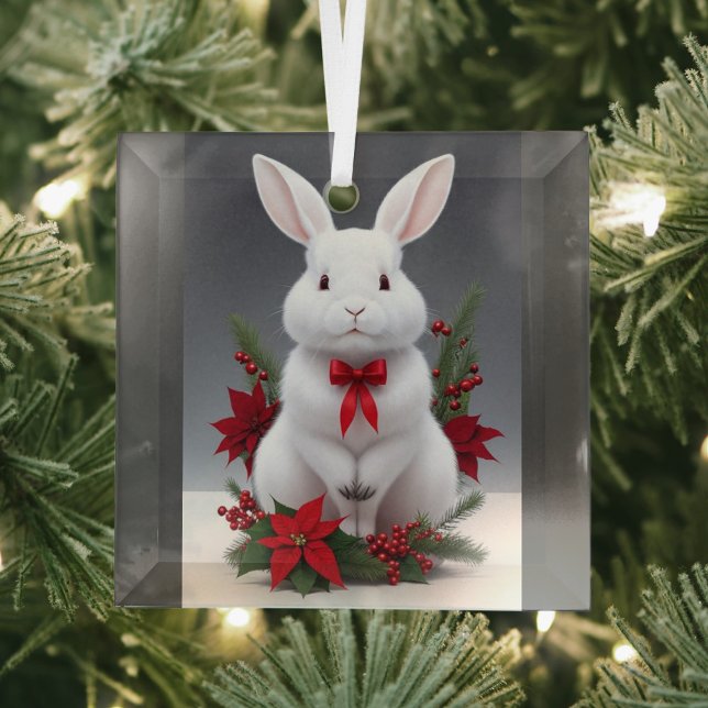 Ornement En Verre Lapin de Noël (White Rabbit Christmas Ornaments!)