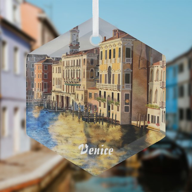 Ornement En Verre Les canaux lumineux de Venise (Créateur téléchargé)