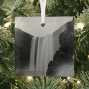 Ornement En Verre Les cascades   Skogafoss Cascade, Islande