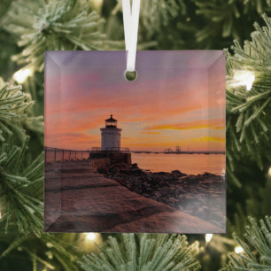 Ornement En Verre Les phares   South Portland, Maine