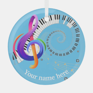 Ornement En Verre Ligne de musique