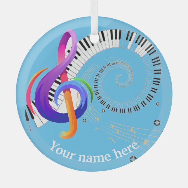 Ornement En Verre Ligne de musique (Recto)