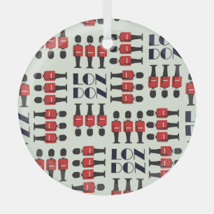 Ornement En Verre Londres, soldats, motif sans soudure