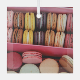 Ornement En Verre Macarons de différentes couleurs