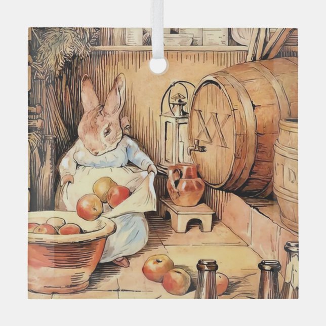 Ornement En Verre "Making Apple Cider" de Beatrix Potter (Recto)