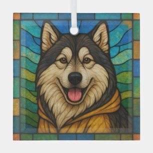 Ornement En Verre Malamute de l'Alaska "Verre tendu"
