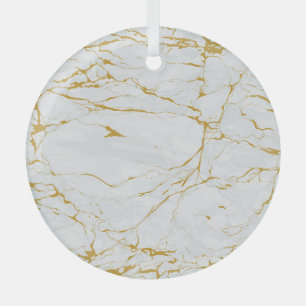 Ornement En Verre Marbre Golden Texture Motif sans couture