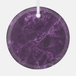 Ornement En Verre Marbre violet foncé : texture luxueuse.