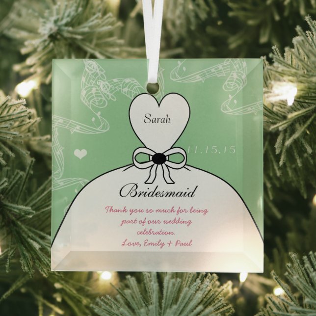 Ornement En Verre Mariage Gown Bridesmaid Mariage - Vous choisissez  (Insitu)