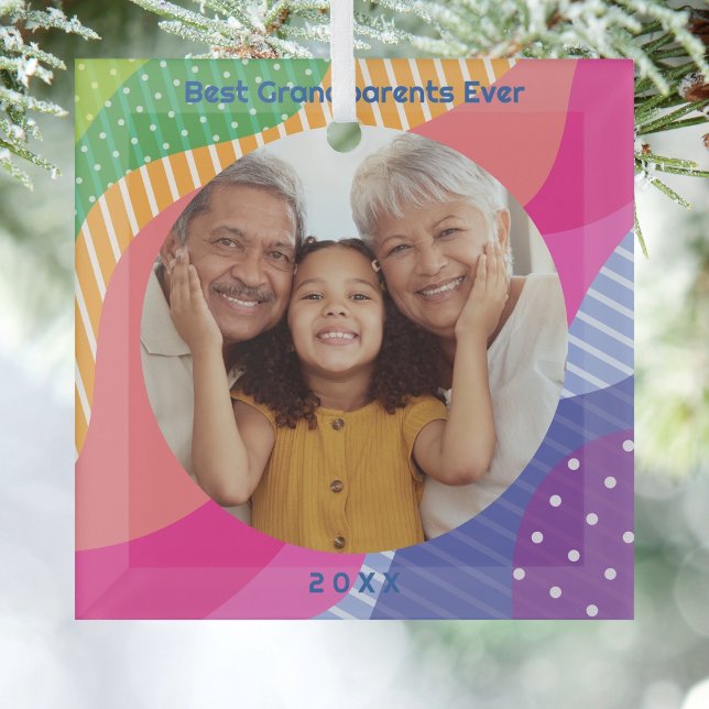 Ornement En Verre Meilleur Grand-Parents Jamais Grand-Enfants Photo  (Créateur téléchargé)
