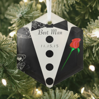 Ornement En Verre Meilleur Mariage de Noël