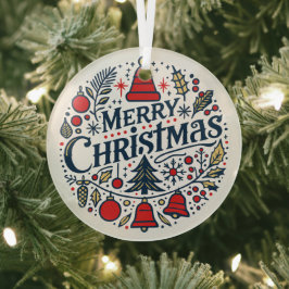 Ornement En Verre Merry Christmas 3