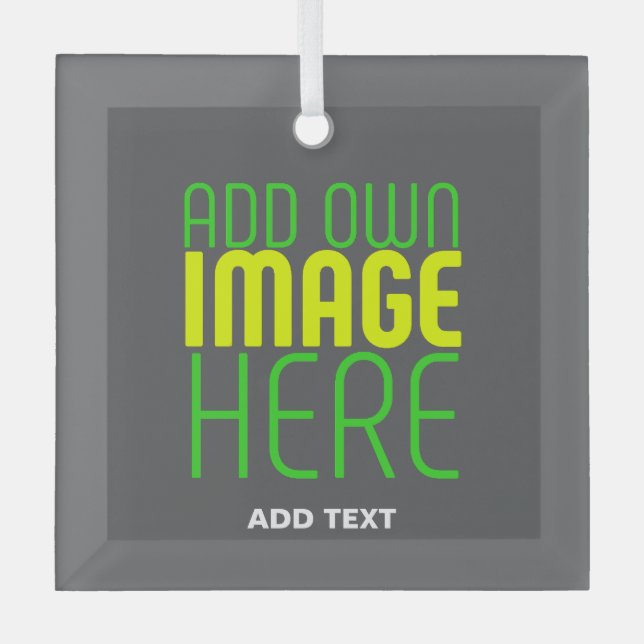 ORNEMENT EN VERRE MODÈLE DE TEXTE D'IMAGE GRAY SIMPLE MODERNE (Recto)