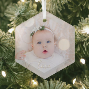 Ornement En Verre Mon bébé photo