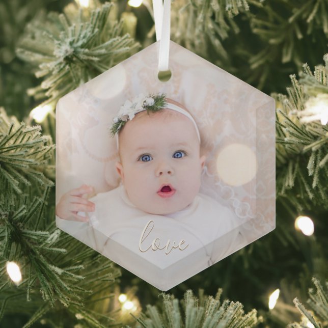 Ornement En Verre Mon bébé photo (Insitu)
