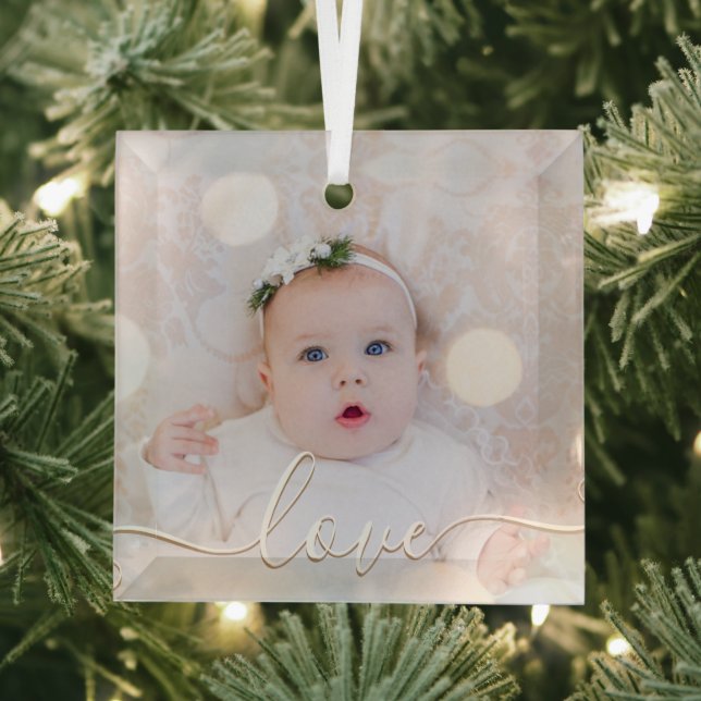 Ornement En Verre Mon bébé photo (Insitu)