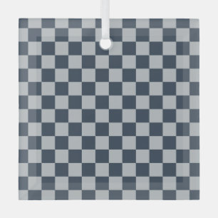 Ornement En Verre Motif à carreaux de glace noire