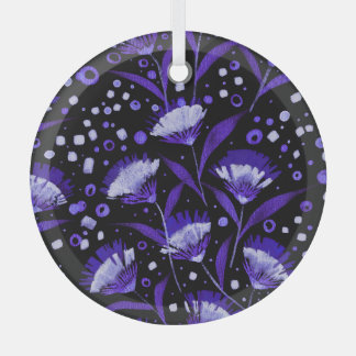 Ornement En Verre Motif  de l'aquarelle Abstraite