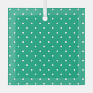 Ornement En Verre Motif de points teal uni sans couture