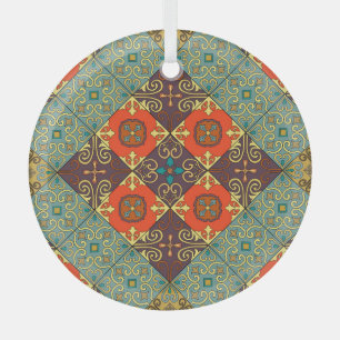 Ornement En Verre Motif de style Talavera
