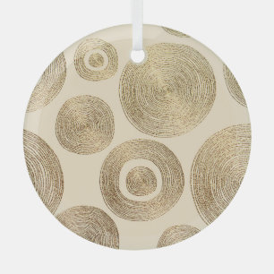 Ornement En Verre Motif d'or : design abstrait brillant