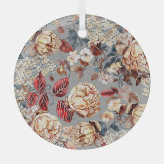 Ornement En Verre Motif floral, style Art nouveau.