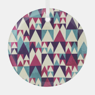 Ornement En Verre Motif géométrique triangle rétro