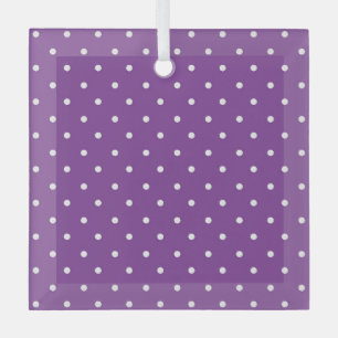 Ornement En Verre Motif pois blancs sur fond jaune moutarde  Verre O