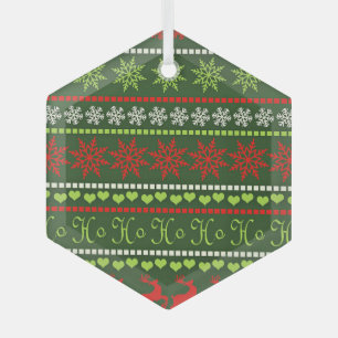 Ornement En Verre Motif répétitif de Noël