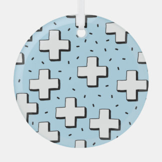 Ornement En Verre Motif tiré à la main avec panneaux Plus.