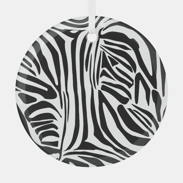 Ornement En Verre Motif zèbre (Recto)