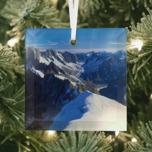 Ornement En Verre Mountains   Mont Blanc, European Alps