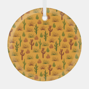 Ornement En Verre Nature sauvage Cactus Bushes Motif
