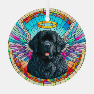 Ornement En Verre Newfie Angel Coloré Style Verre