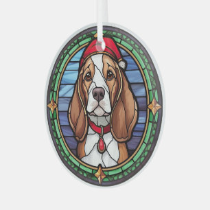 Ornement En Verre Noël beagle en verre