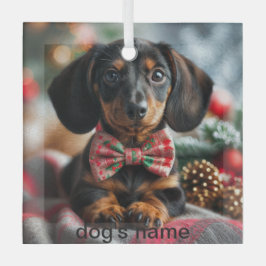 Ornement En Verre Noël Dachshund