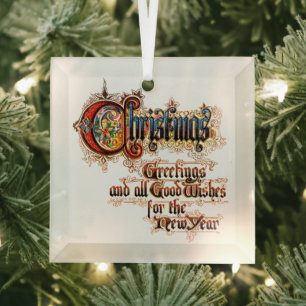 Ornement En Verre Noël (en lettres lumineuses)