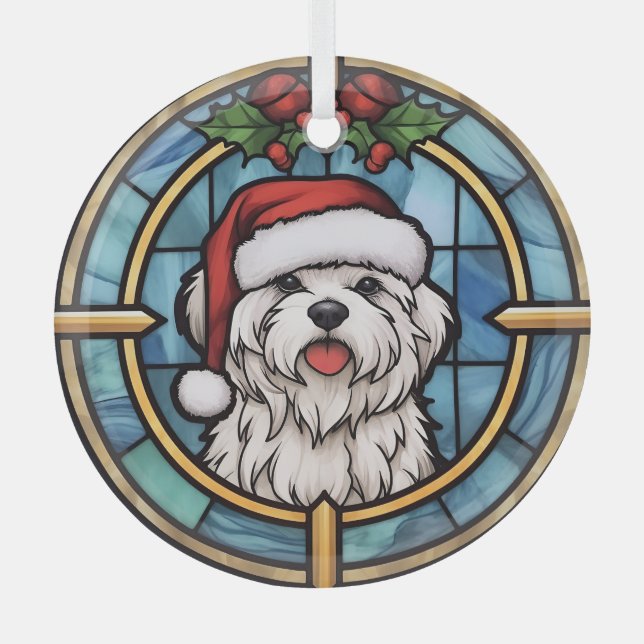 Ornement En Verre Noël en verre feuilleté maltais (Recto)