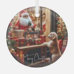 Ornement En Verre Noël et Vœux