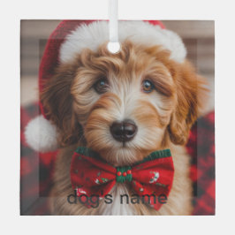 Ornement En Verre Noël Goldendoodle