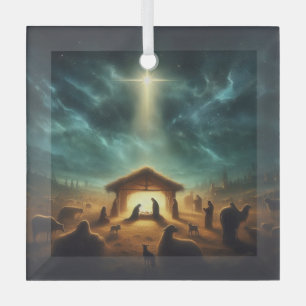 Ornement En Verre Noël/Nativité/Jésus
