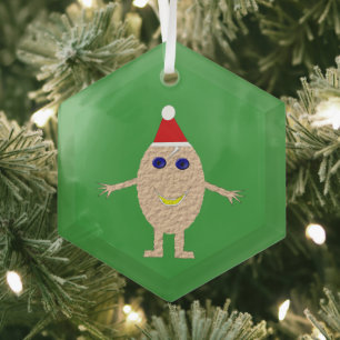 Ornement En Verre Oeuf de Noël amusant